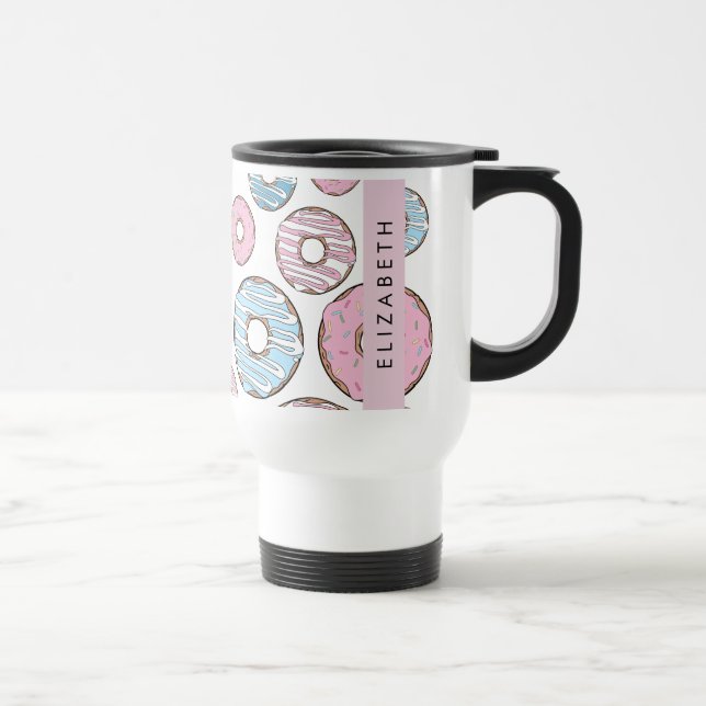 Rosa Donuts, Blue Donuts, Sprinkles, ditt namn Resemugg (Höger)