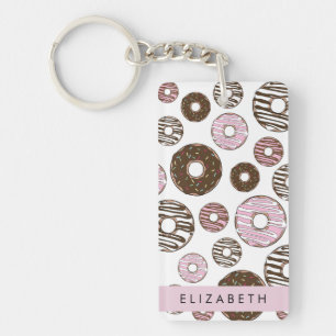 Rosa Donuts, Brown Donuts, Sprinkles, ditt namn