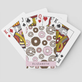 Rosa Donuts, Brown Donuts, Sprinkles, ditt namn Casinokort