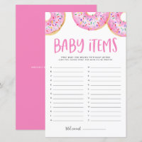 Rosa Donuts gissar att babyspelet för babykläder i