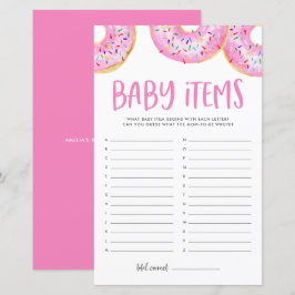 Rosa Donuts gissar att babyspelet för babykläder i