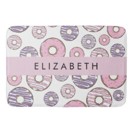 Rosa Donuts, Lila Donuts, Sprinkles, ditt namn Badrumsmatta