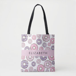 Rosa Donuts, Lila Donuts, Sprinkles, ditt namn Tygkasse