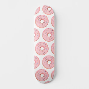 Rosa Donuts Mönster Mini Skateboard Bräda 18,5 Cm