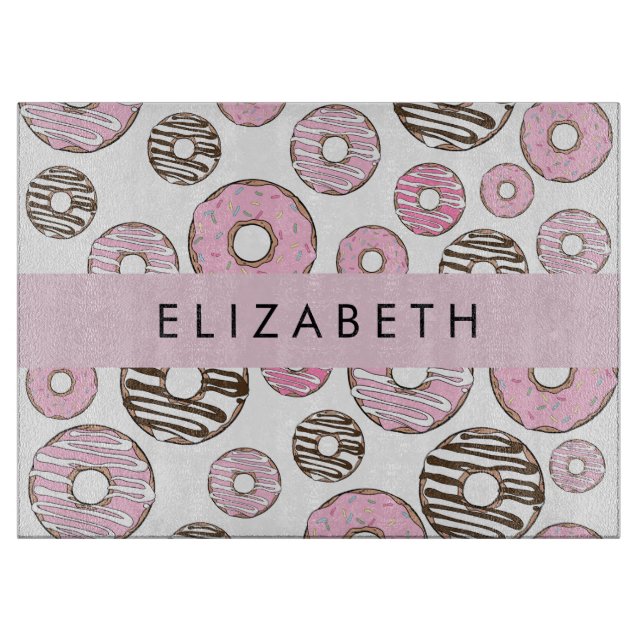 Rosa Donuts, vita donuts, Sprinkles, ditt namn (Framsidan)