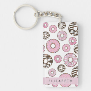 Rosa Donuts, vita donuts, Sprinkles, ditt namn
