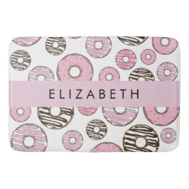 Rosa Donuts, vita donuts, Sprinkles, ditt namn Badrumsmatta