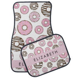 Rosa Donuts, vita donuts, Sprinkles, ditt namn Bilmatta