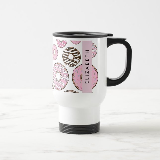 Rosa Donuts, vita donuts, Sprinkles, ditt namn Resemugg (Höger)