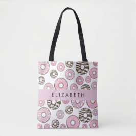 Rosa Donuts, vita donuts, Sprinkles, ditt namn Tygkasse