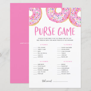 Rosa donuts What's in your Purse Baby Shower Game
