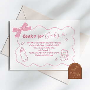 Rosa Doodle Baby brinner Bokar för Baby Tilläggskort
