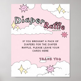 Rosa Doodle Cloud Nine Diaper Raffle Poster