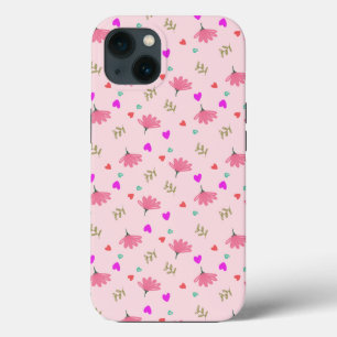 Rosa Doodle Flowers with Heartors