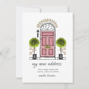 Rosa Door Flytta Notice Meddelande