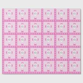 Rosa doppresentpapper för flickor presentpapper