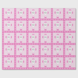 Rosa doppresentpapper för flickor presentpapper
