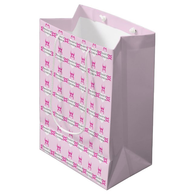 Rosa doppresentväska för flickor (Framsidan Vinklad)