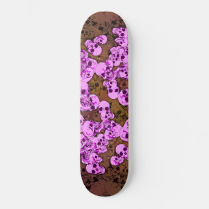 Rosa Döskallar Mini Skateboard Bräda 18,5 Cm