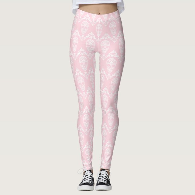 rosa döskallar som segrare leggings (Framsida)