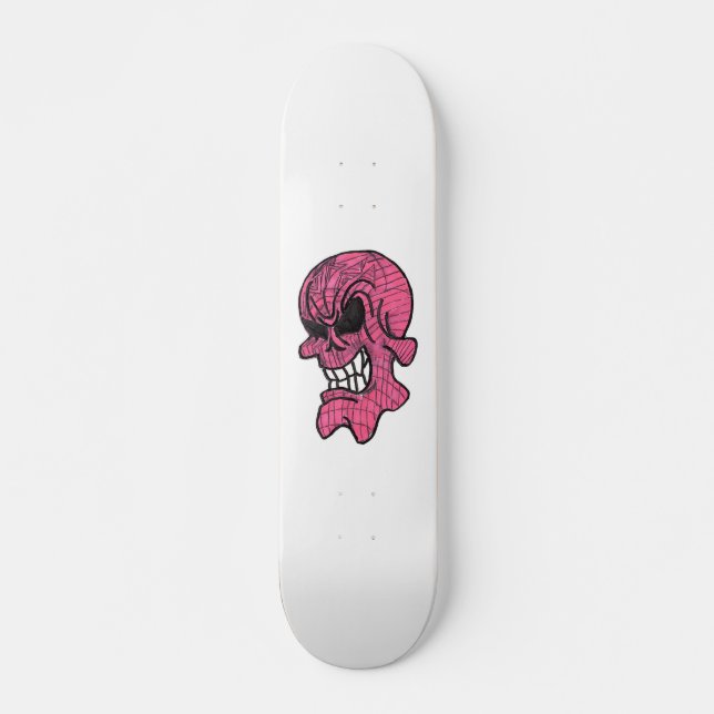 Rosa Döskalle skateboard (Framsida)