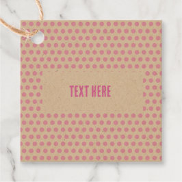 Rosa Dots Gåvor Etiketter