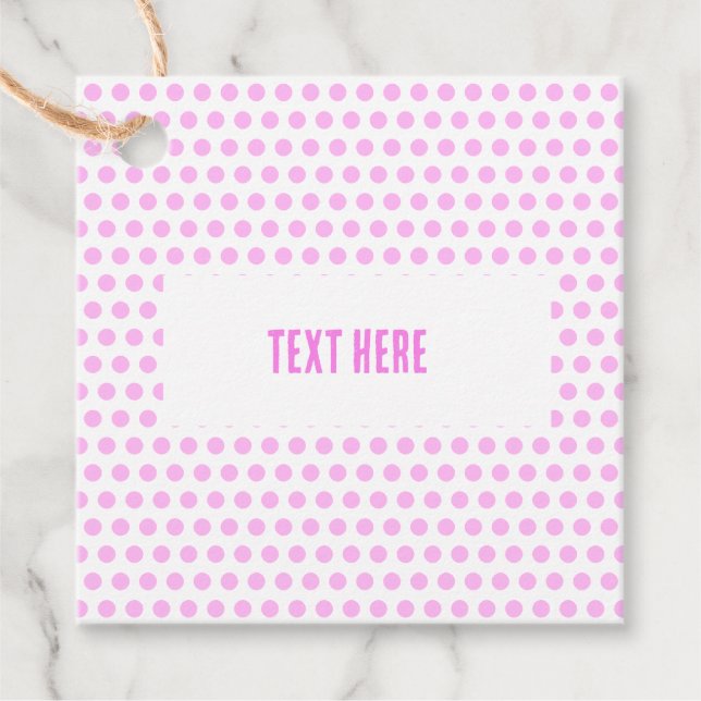 Rosa Dots Gåvor Etiketter (Framsida)