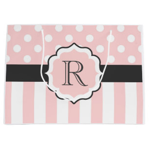 Rosa Dots och Rand Mönster