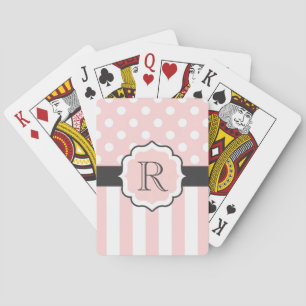 Rosa Dots och Rand Mönster Casinokort