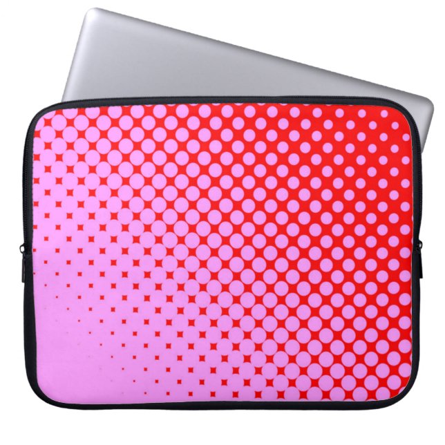 Rosa Dots on Red Computer Sleeve (Framsidan)