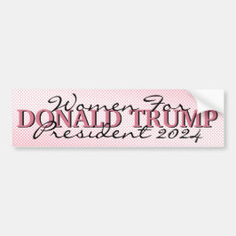 Rosa Dots Women for Donald Trump Bumper Sticker Bildekal