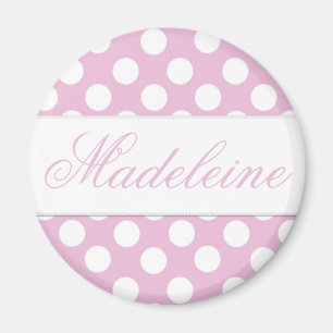 Rosa Dotty Round Magnet