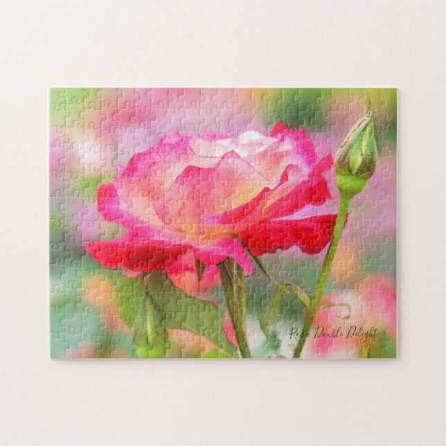 Rosa Double Delight Pussel (Horisontell)