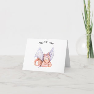 Rosa Dragon Baby Shower Tack Kort