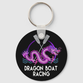Rosa Dragon Boat Tävla Keychain Nyckelring