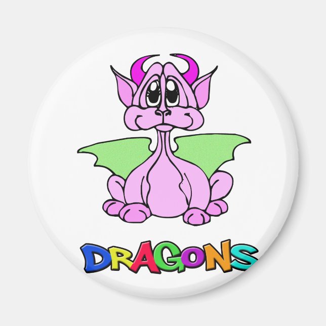 Rosa Dragon Magnet (Framsidan)