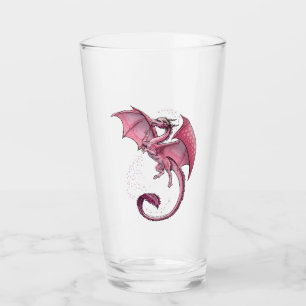Rosa Dragon of Vår Nature Fantasy Art Glaskopp