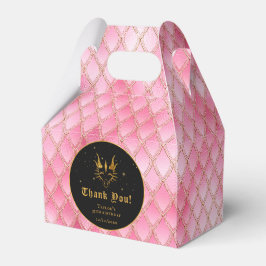 Rosa Dragon Scales Guld Birthday Tack Presentaskar