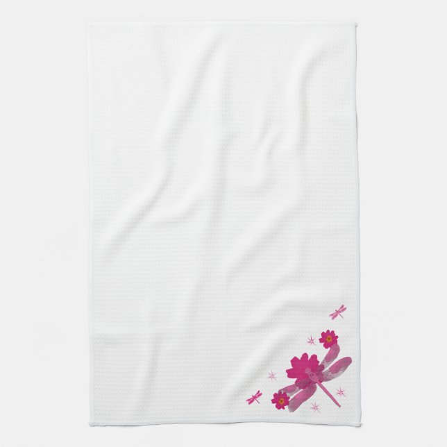 Rosa Dragonfly Kitchen Towel Kökshandduk (Vertikal)