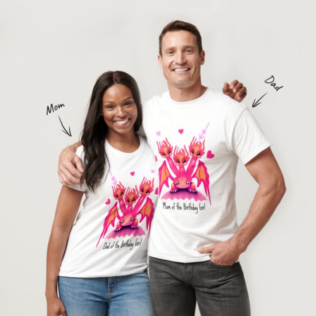 Rosa drakar T-shirt (Skapare uppladdad)