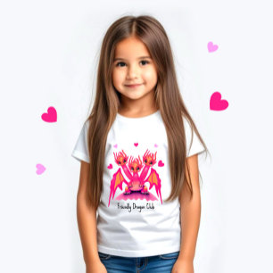 Rosa drakar t shirt