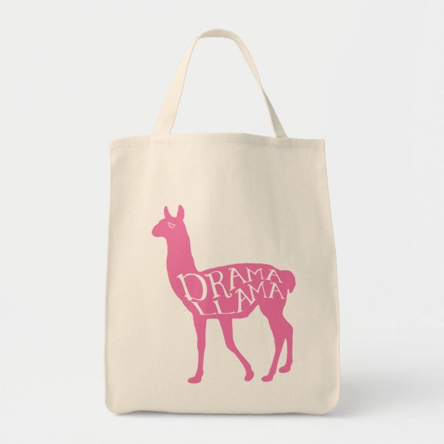 Rosa Drama Llama Tygkasse (Framsidan)