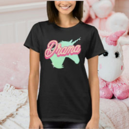 Rosa Dramatisk Enhörning T Shirt