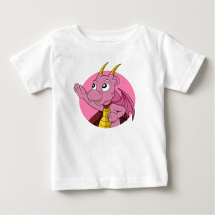 Rosa draon tecknad baby T-Shirt