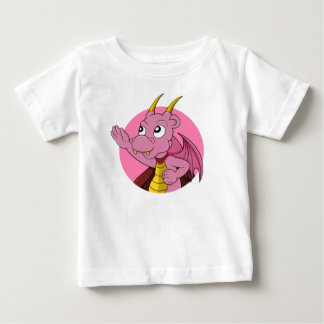 Rosa draon tecknad baby T-Shirt