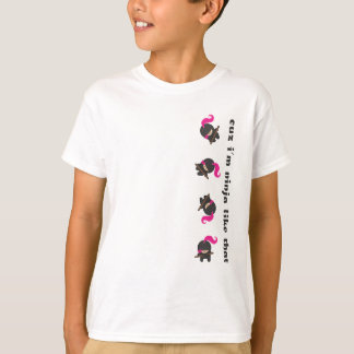 Rosa dråsa Ninja T-shirt