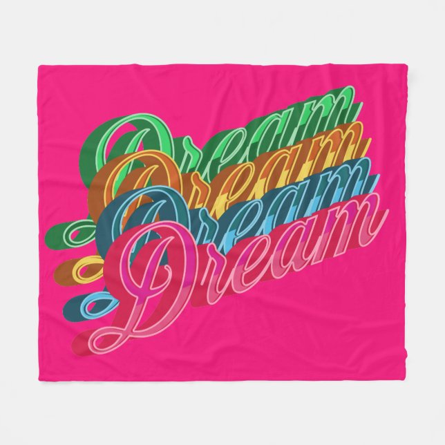 Rosa Dream Fleecefilt (Framsidan (Horisontell))