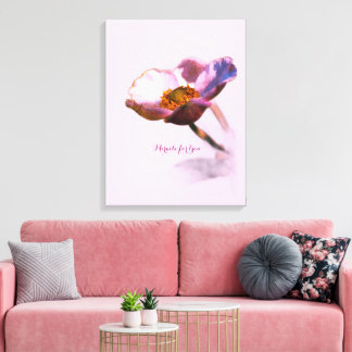 Rosa Dream Flowers - Elegant Fantasy Nature Canvastryck