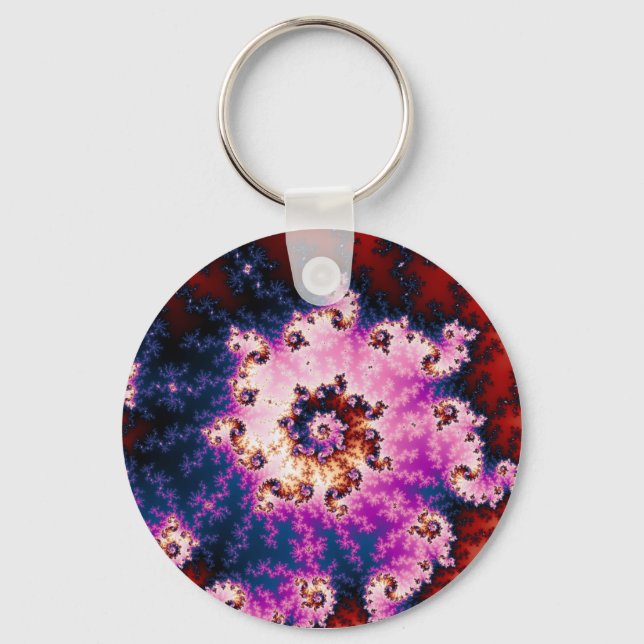 Rosa Dream - Fractal Keychain Nyckelring (Framsida)