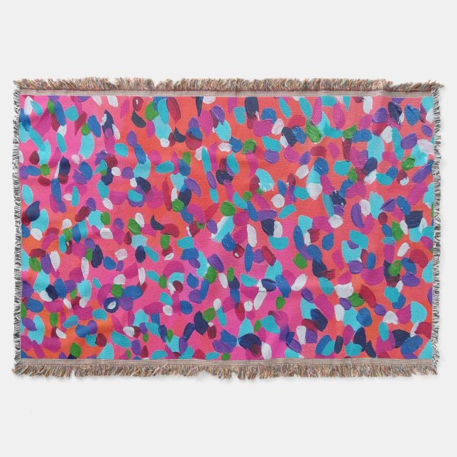 Rosa Dream-utskrift Filt (Framsidan)